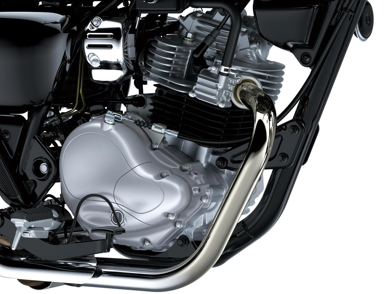 Perinteinen ilmajäähdytteinen moottorirakenne